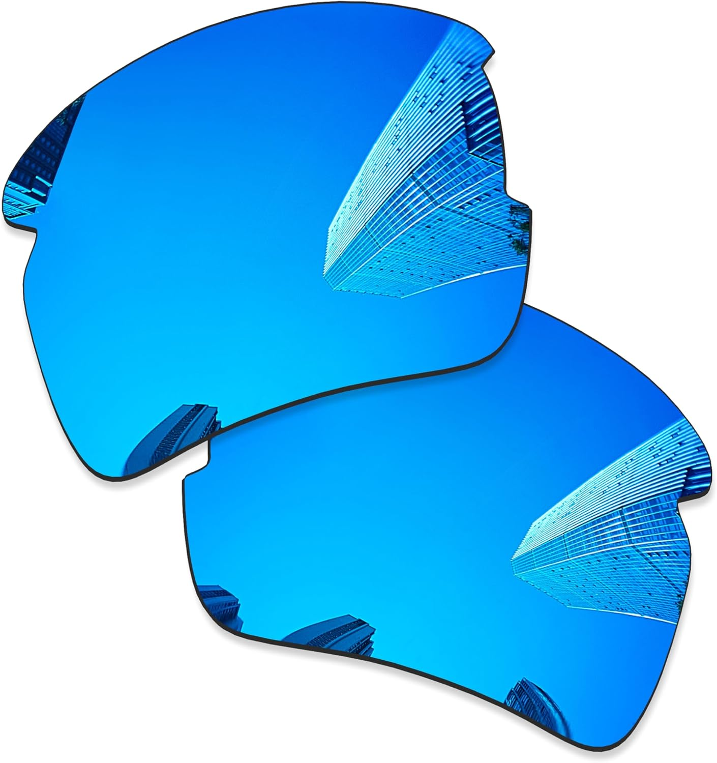 Combine8 Ploarized Replacement Lenses for Oakley Flak 2.0 XL OO9188 Sunglasses - Black + Ice Blue image number 5