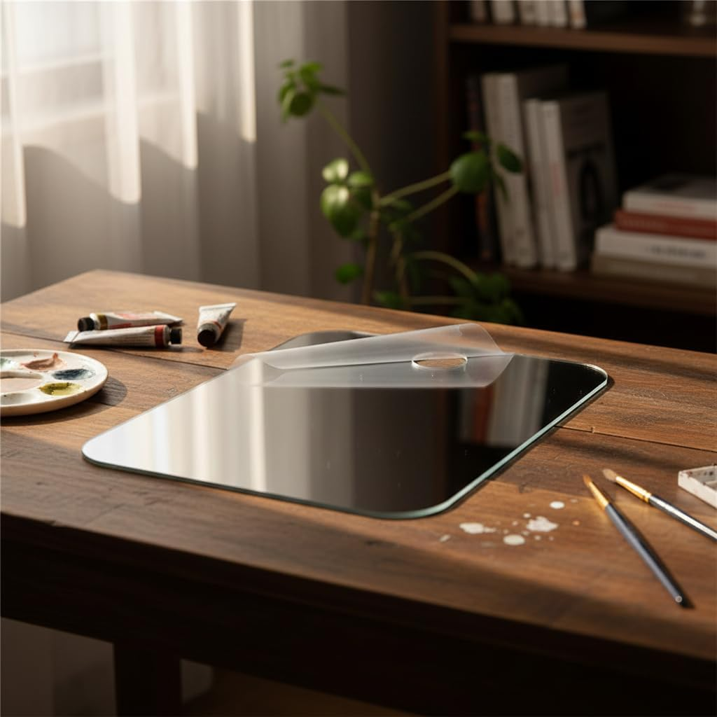 IMTKOOCO anti Fog Shower Mirror Large Size with Suction Hook - Fogless Shower Mirror for Shaving Grooming Bathroom Durable Mirror Bathroom Mirror Shower Mirror Large Mirror image number 4