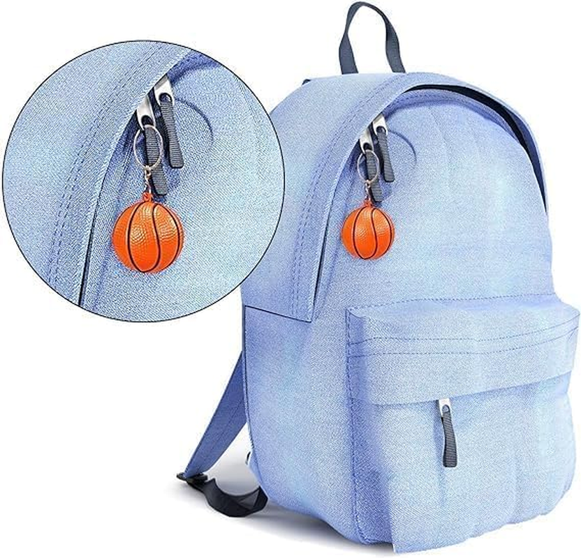 18 Pack Orange Basketball Keychains for Party Favors, School Carnival Reward, Party Bag Gift Fillers (Basketball Keychains,18 Pack) image number 1
