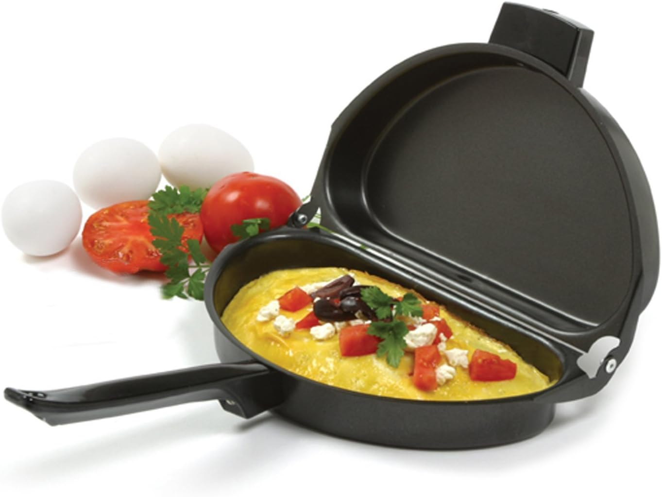 Norpro Nonstick Omelet Pan 9.2 Inches Black image number 1