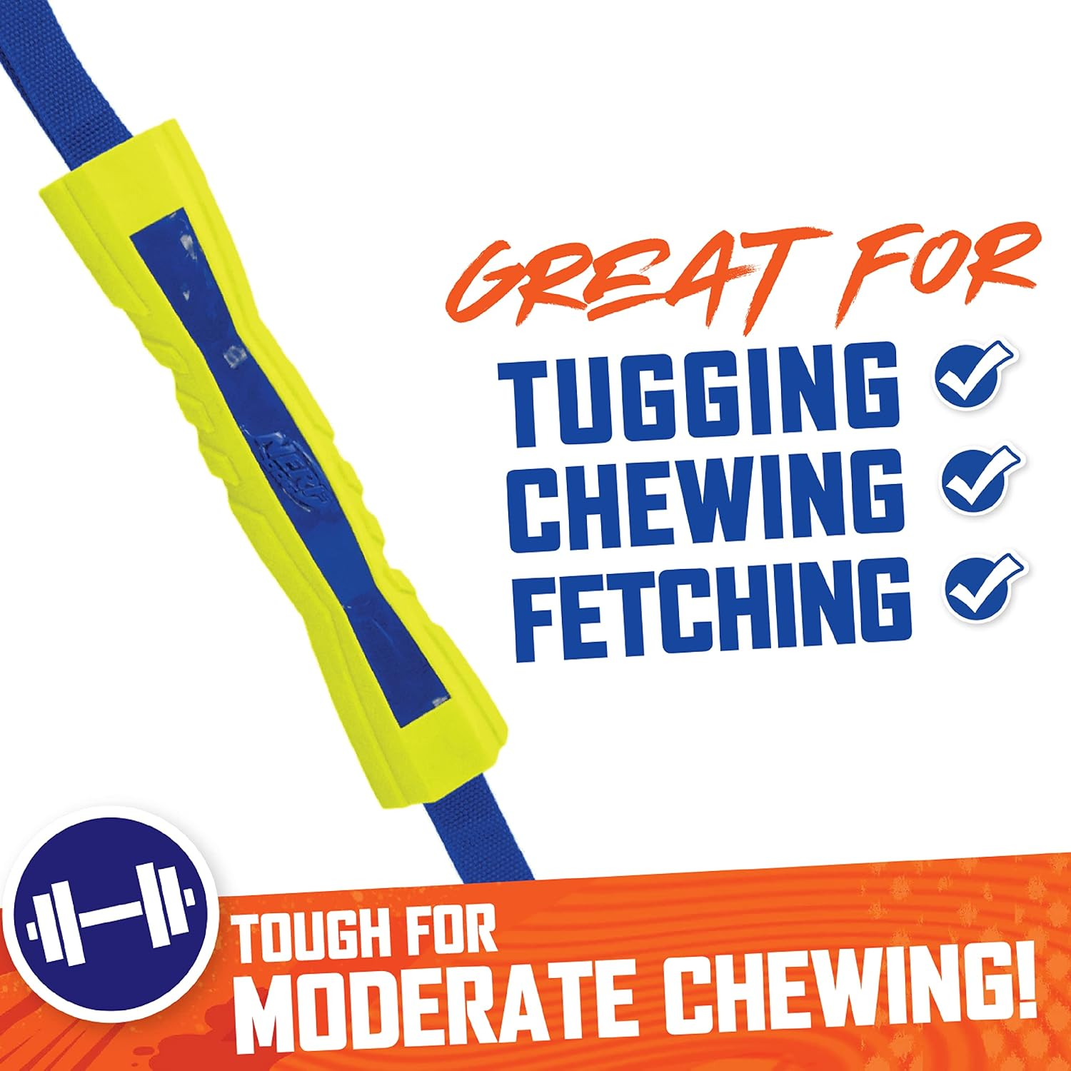 Nerf Dog 12In Tpr/Foam Megaton Competition Stick - Blue/Green image number 5