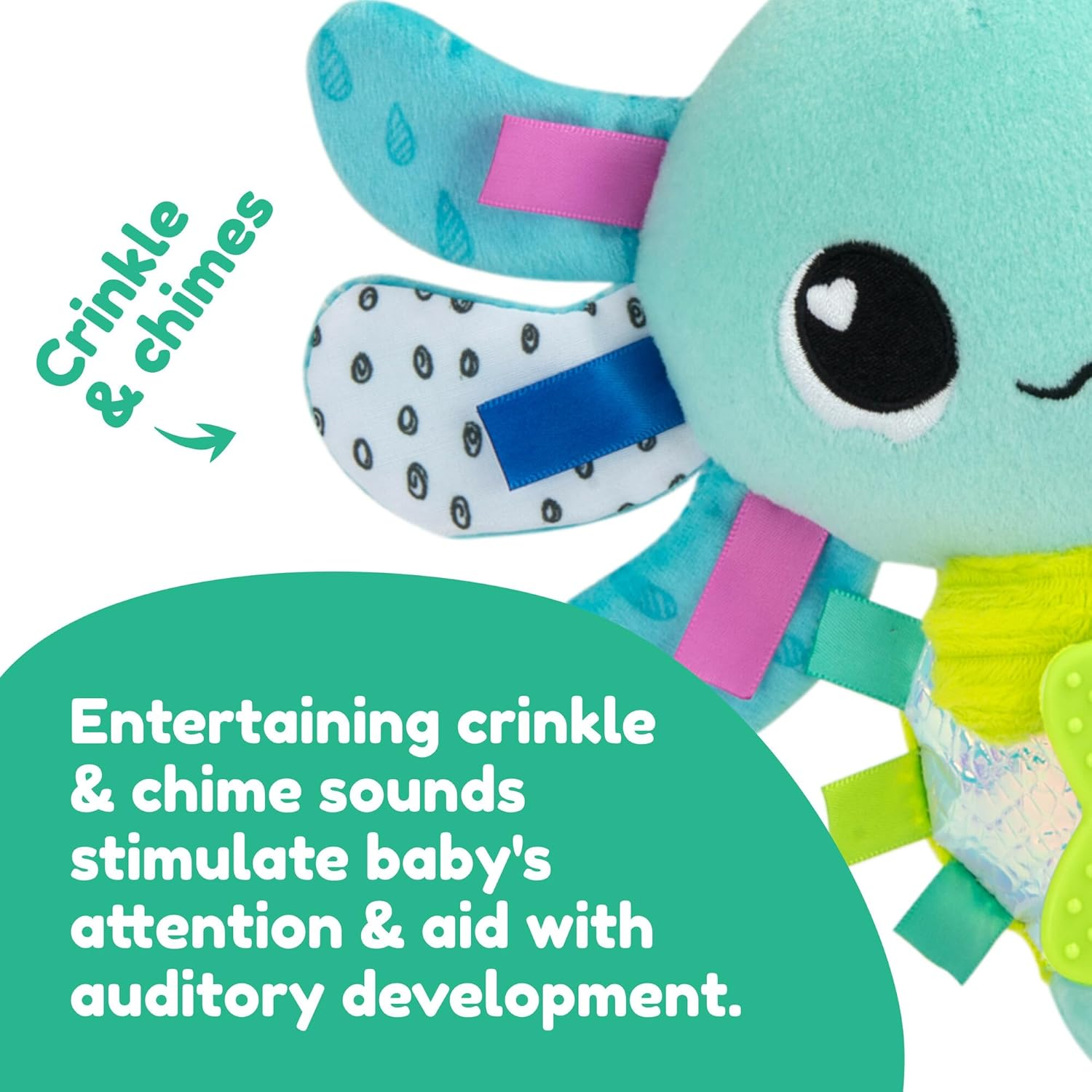 Lamaze Alise the Axolotl Clip & Go Baby Toy image number 3