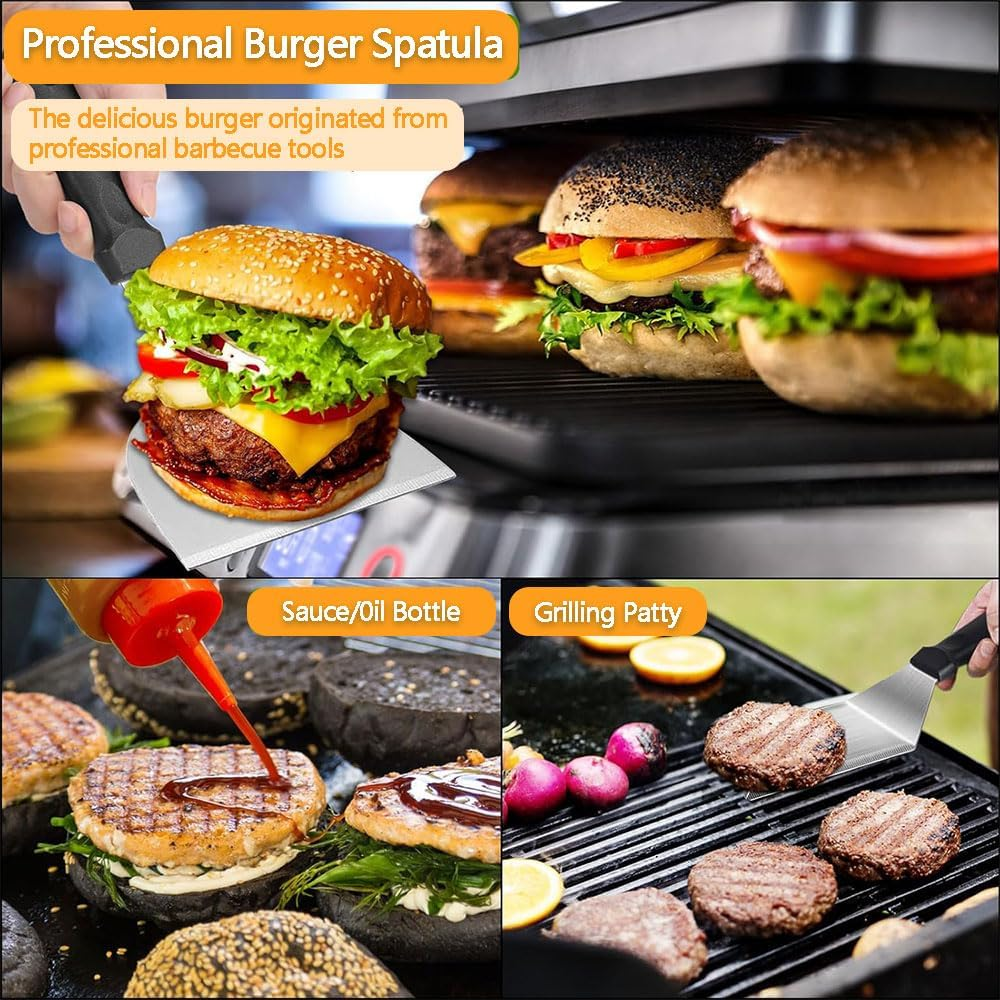 29PCS Griddle Accessories Kit for Blackstone & Camp Chef &ndash; Flat Top Grill Tools Set with Spatulas, Burger Press, Melting Dome, Scraper, Tongs, Bottles & Carry Bag &ndash; BBQ Gift for Men image number 1