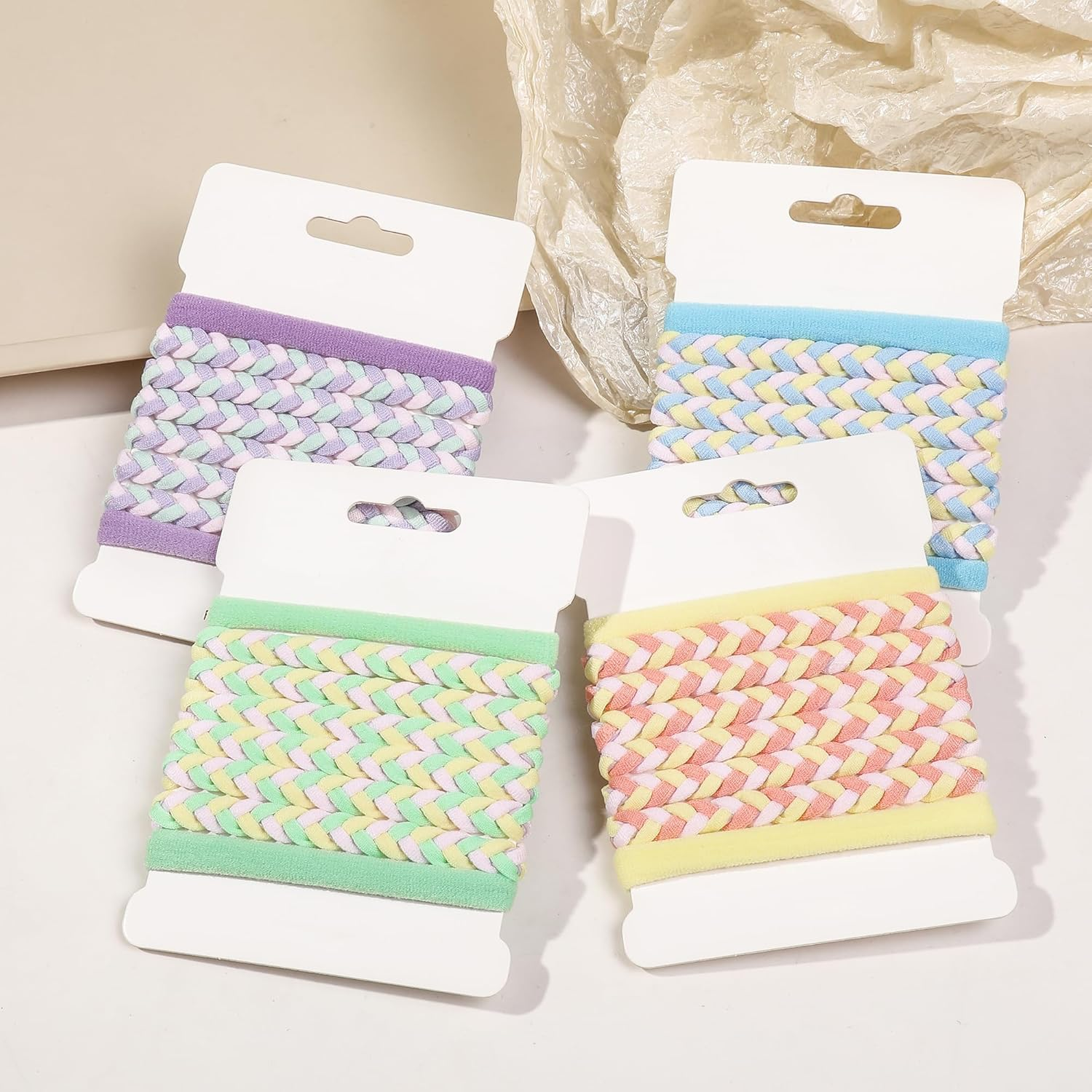 Sport Hair Ties for Women Pony Tails Elastic Hair Ties for Gym Braided Hair Ties Spiral Hair Ties for Swimming Sports