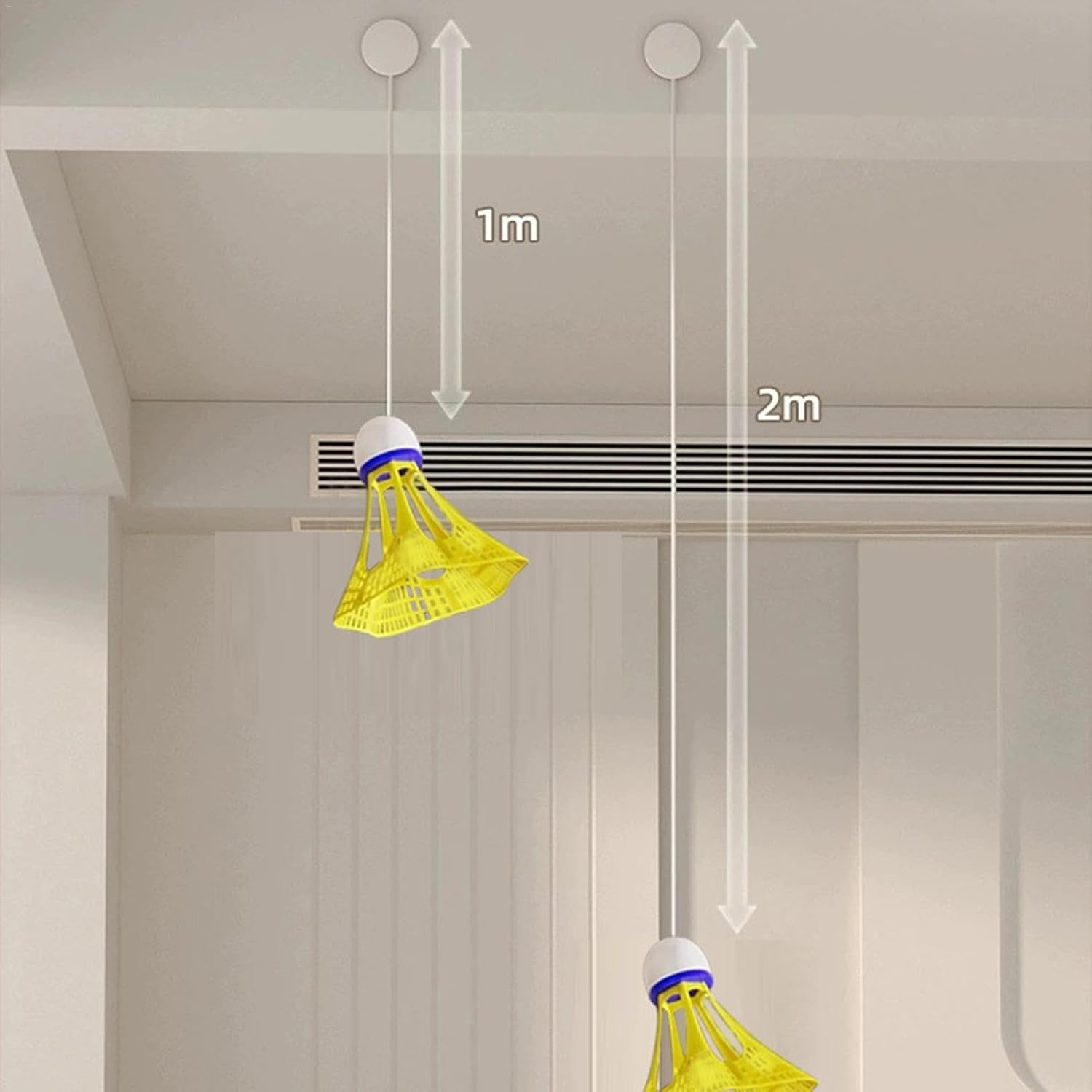 Badminton Training Equipment - Nylon Solo Badminton Equipment Training | High Elasticity Badminton Selff Training Tool, Excellent Quality Badminton Rebounder for Solo Rebound Practice image number 3