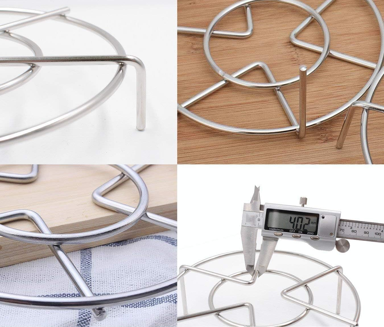 Steam Rack - 3Pcs 5.5Inch Stainless Steel Tall Trivets for Electric Pressure Cooker image number 3