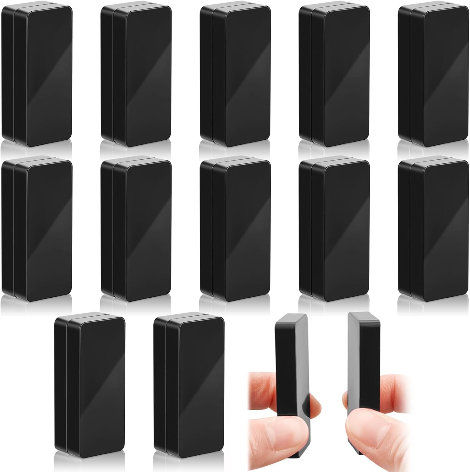 Copkim 40 Pieces Outdoor Curtain Weights Waterproof Magnetic Drapery Weights for Home Decor Bathroom, Shower, Liner, Flags Tablecloth to Stop Wind (Black)