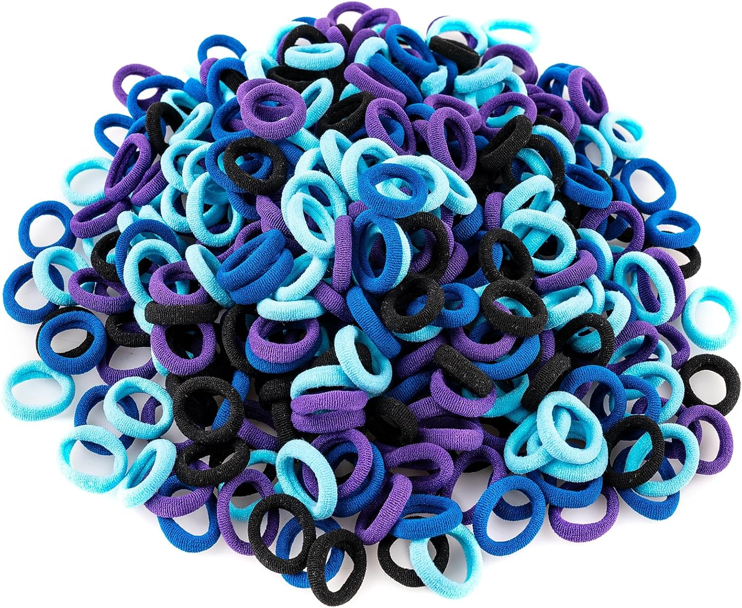 400 PCS Baby Hair Ties &ndash; No Damage Elastic Ponytail Holders, Soft Seamless Multicolor Hair Bands for Toddlers and Girls, Baby Hair Accessories (Mixed Blue)