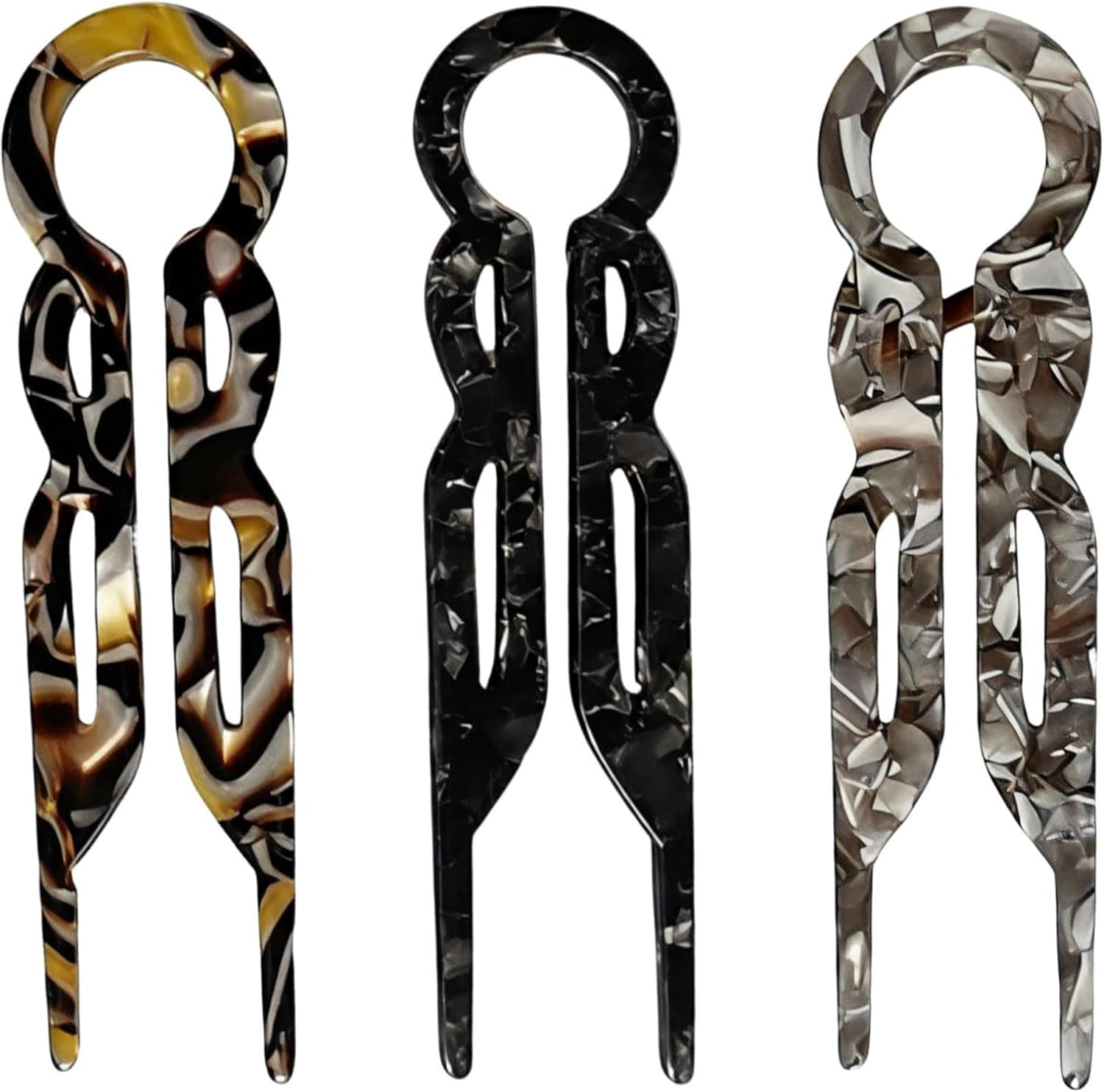 French Hair Pin, U Shaped Prestige Hair Pins, Attractive & Durable Hairpins for Women, Suitable for Most Hairstyles like Long & Curly Hair (3 Colors) image number 5