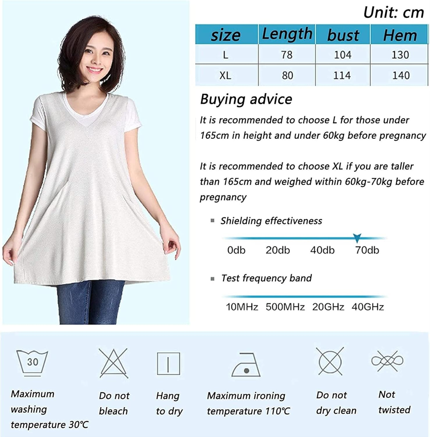 Maternity Wear, Belly Bandradiation Suit Maternity for Pregnancy(Xxl) image number 4