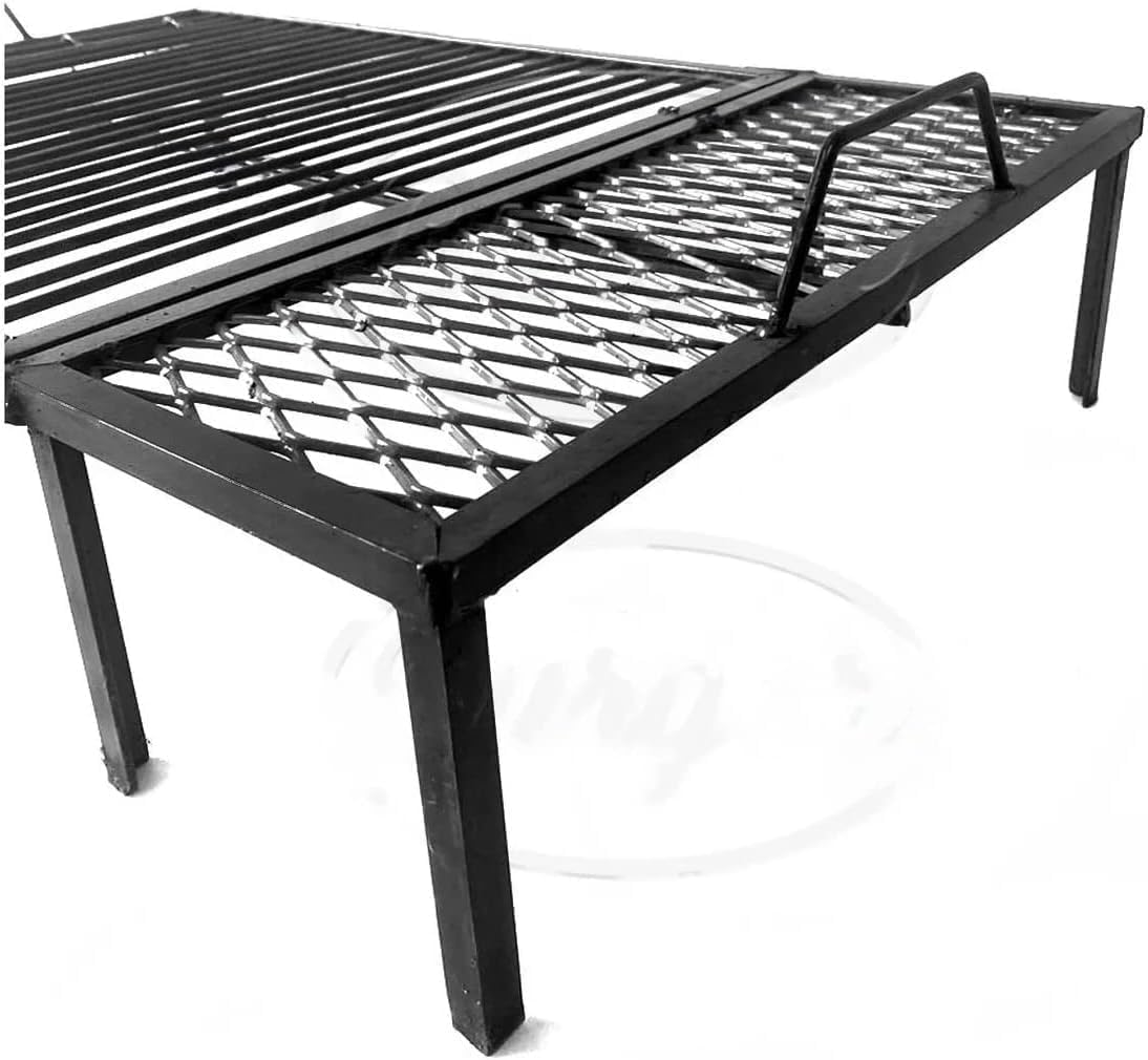 Premium Argentine Grill - Iron Argentina Grill - BBQ Parrilla Asador- Grill with Built-In Stake + Brazier (40 X 20 Inches) image number 5
