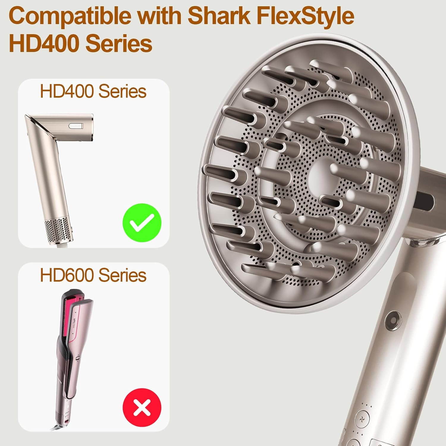 ZEPHBLOW Diffuser Attachment for Shark Flexstyle, Curl-Defining Diffuser Nozzle Compatible with Flex Style Blow Dryer Styler, Styling Tool for Wavy Curly Coily Hair image number 4