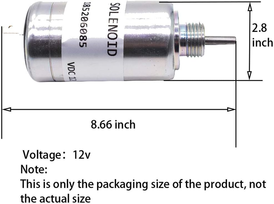 185206085 Fuel Shut off Solenoid 12V Stop Solenoid Valve Fit for Perkins 100 Series Engine and Case Holland