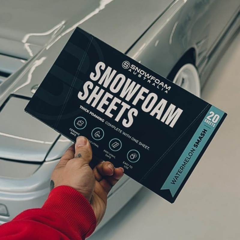 Snow Foam Eco-Friendly Thick Foam Car Wash Sheets - 20-Pack, Watermelon Smash Scent, Biodegradable & Plant-Based Detergent, Compact & Ph-Balanced Automotive Cleaner for Foam Cannon & Bucket Wash image number 2