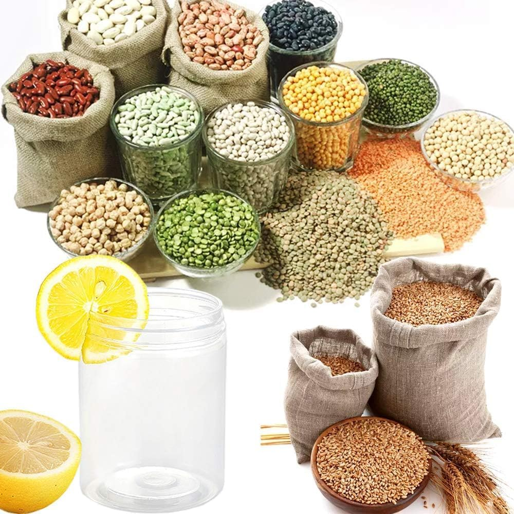 JCQMZB 20 Pack 4Oz round Plastic Jars with Lids Empty Clear Slime Containers,Wide-Mouth Refillable Storage Containers for Cosmetics,Lotion,Food Storage image number 4