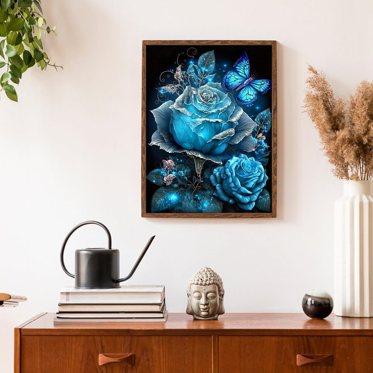 SENHAI 2 Set Diamond Paintings Kits for Adults, Blue Rose 5D Diamond Art Kits DIY Diamond Paintings Crafts for Home Wall Decor Gifts(11.8&rdquo; X 15.7&rdquo;) image number 2