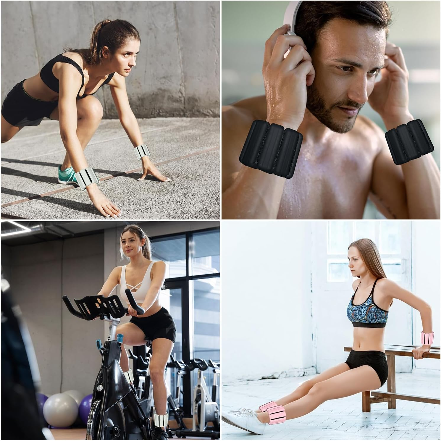 Topesct Adjustable Wrist Weights - Set of 2 (1Lb Each) | Durable Wearable Wrist & Ankle Weights Bracelet for Yoga, Dance, Barre, Pilates, Cardio, Aerobics, Walking image number 6