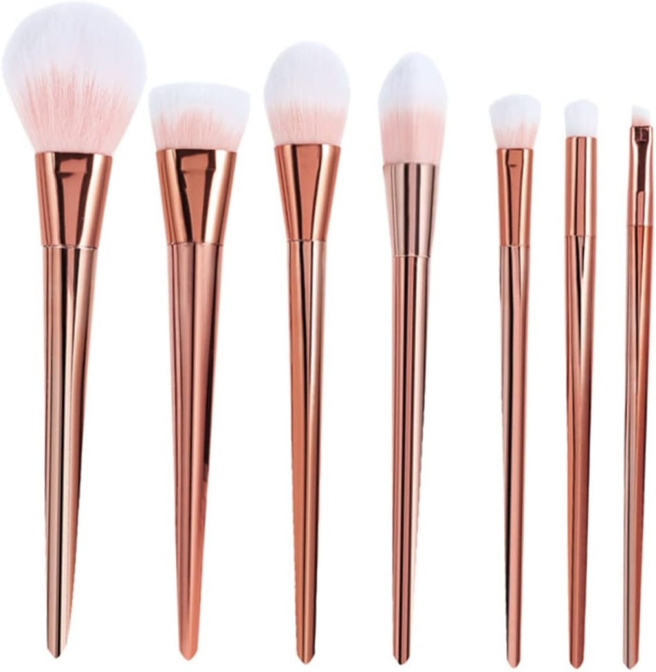 FOYTOKI Makeup Brushes Set 7Pcs Professional Powder Brush Kit for Foundation Blush Eyeshadow Travel Daily Use with Case image number 2