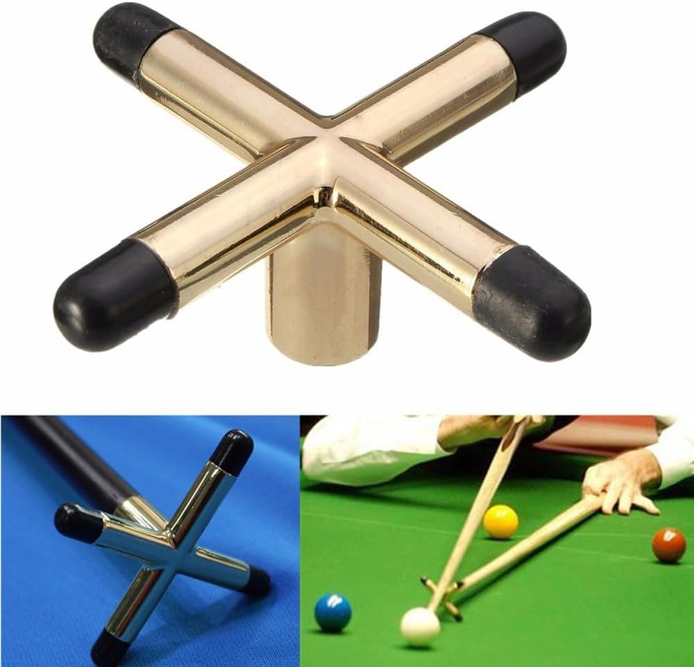 1X Pool Billiard Snooker Table Cue Rest Spider Cross Head Fitting Jigger Brass AU image number 3