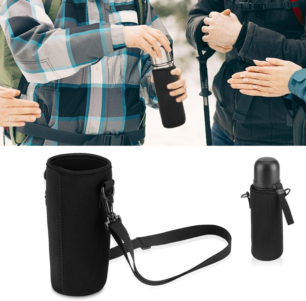 Water Bottle Sleeve Portable Neoprene Water Drink Carrying Pouch Bag with Shoulder S for Outdoor Camping Hiking Fishing(19Cm) image number 5