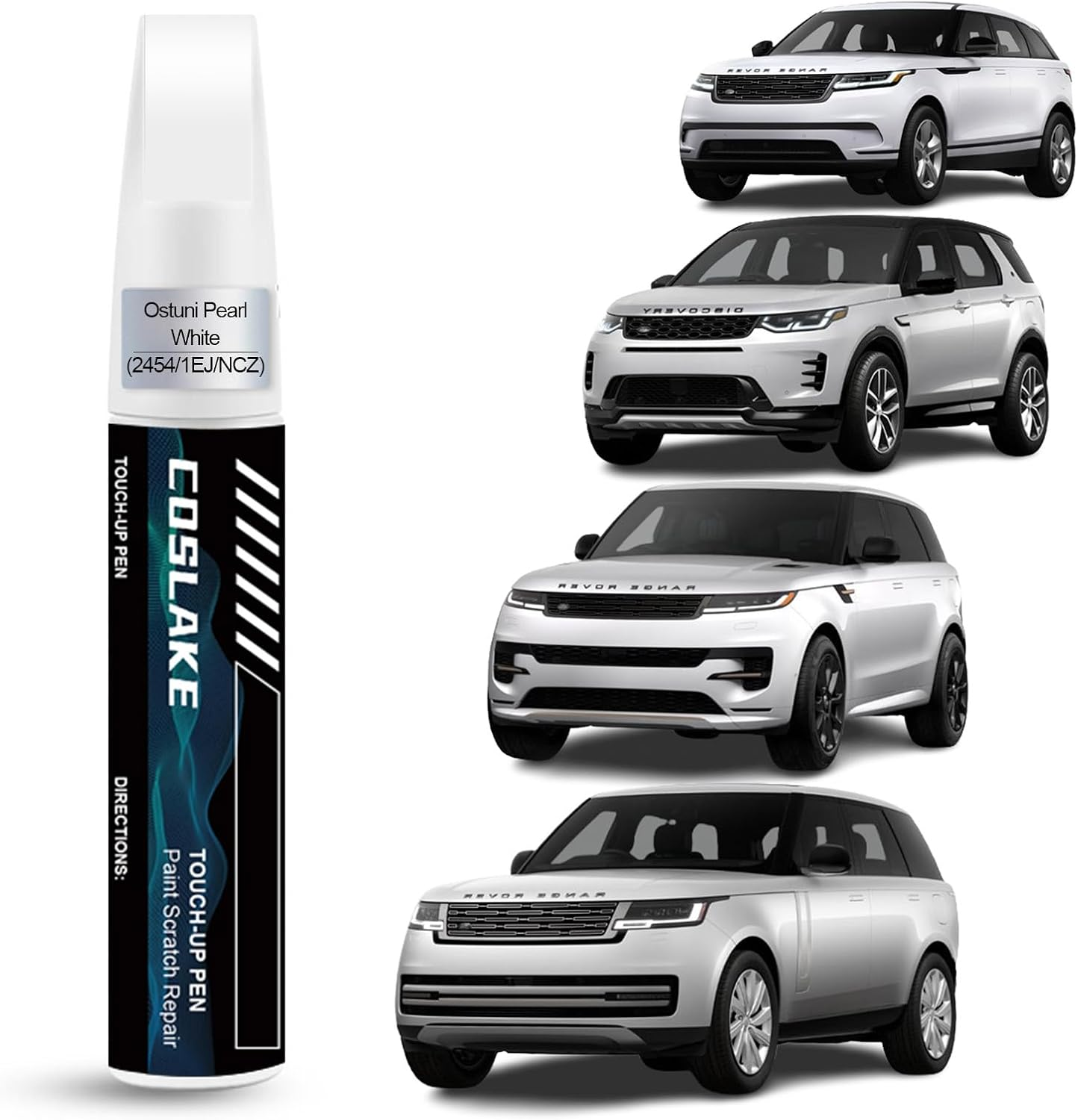 Car Touch up Paint(Ostuni Pearl White(2454/1Ej/Ncz)) for Landrover, Car Paint Scratch Repair Kit, Quick & Easy Solution to Repair, 2 in 1 Scratch Remover Pen with 2PCS Disposable Micro