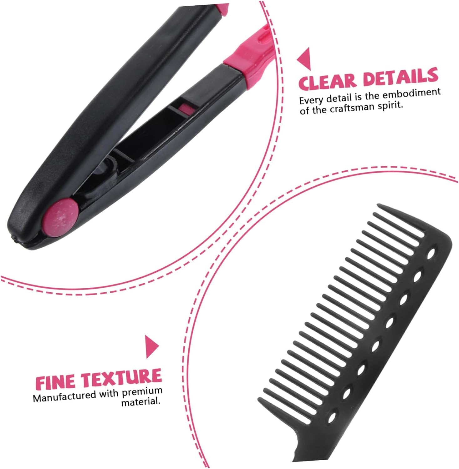 BIUDECO Flat Ironing Hair Comb Hair Straightener Straightener for Women Random Color