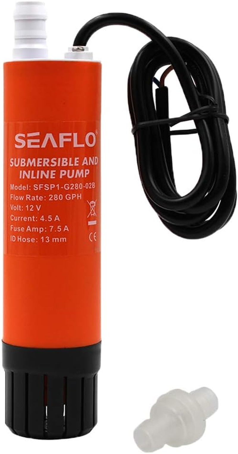 Submersible/Inline Water/Transfer Pump - 12V, 280 GPH for RV image number 3