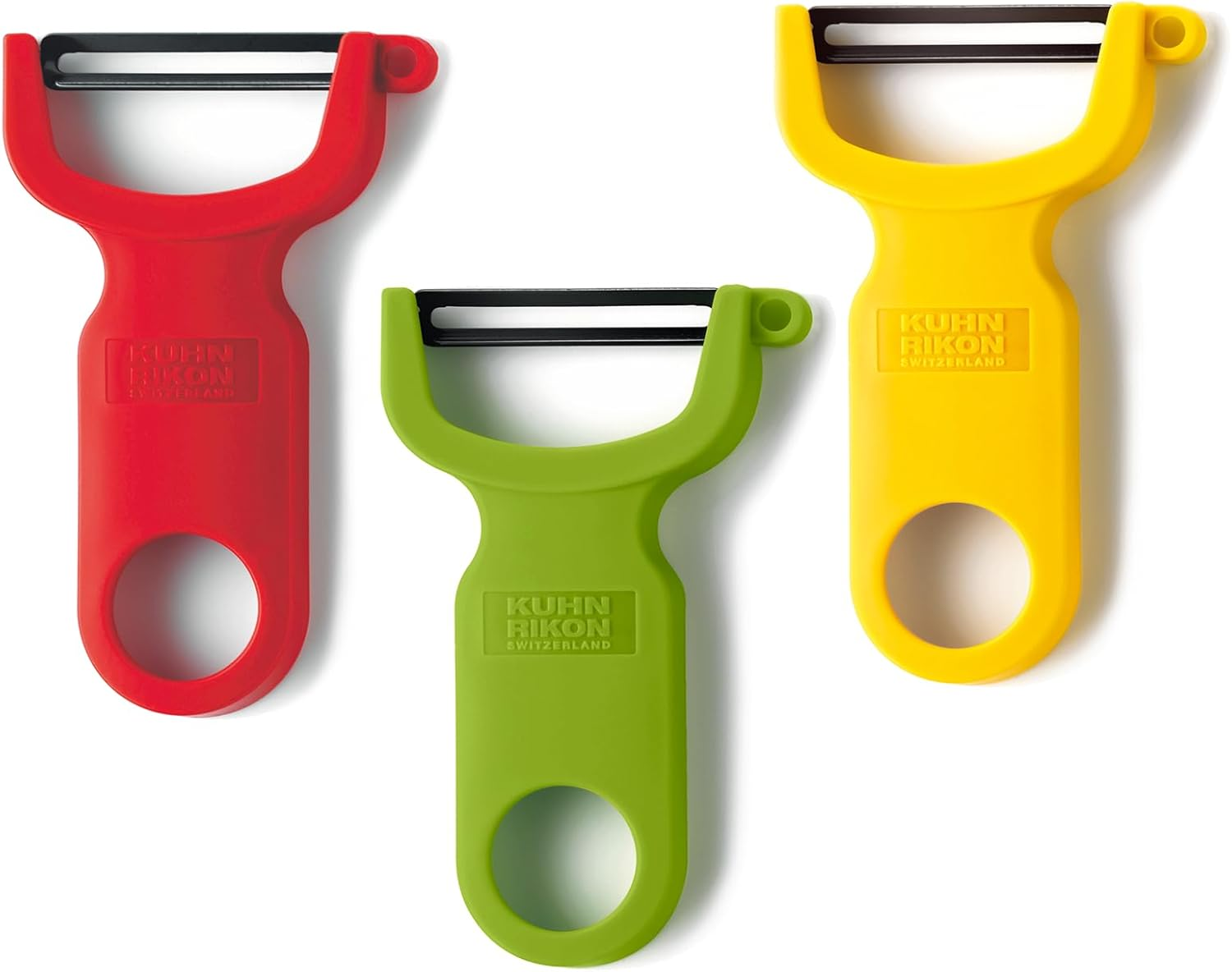 KUHN RIKON 2784 Original Swiss Peeler 3-Pack Red/Green/Yellow image number 2