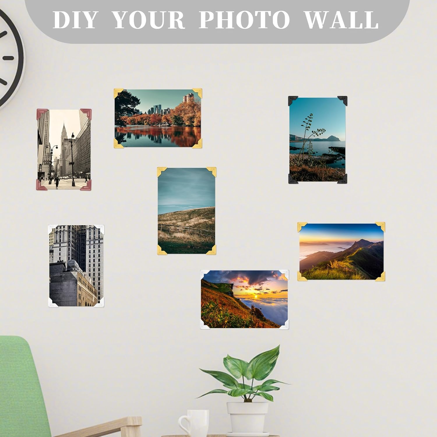 240 Pieces Photo Corners Self Adhesive Picture Corners for Scrapbooking, Photo Mounting Corners for DIY Scrapbook, Album, Journal, 10 Sheets image number 2