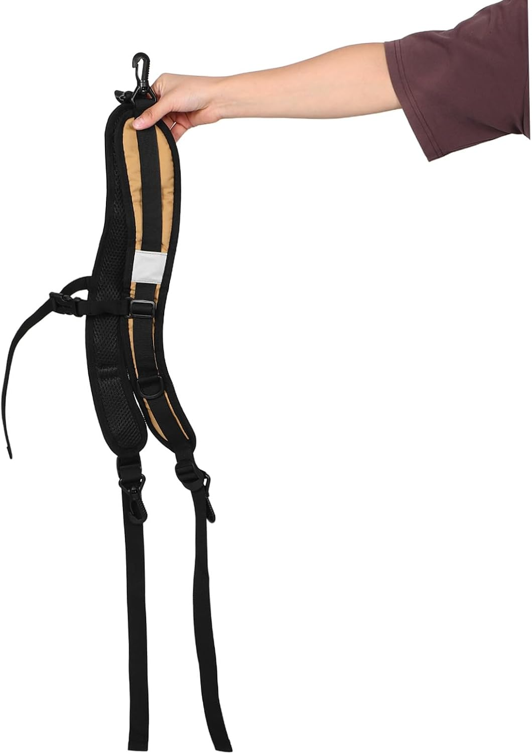 CAXUSD Adjustable Padded Backpack Strap with Shock Absorption Thick Oxford Cloth Shoulder Belt Replacement for Dry Bags Messenger Sling Bags Comfortable Cushion for Travel and Commuting image number 6