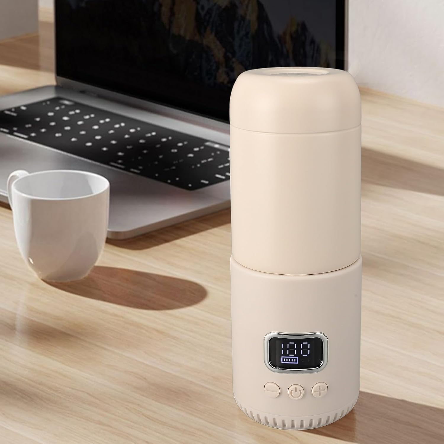 Portable Milk Warmer for Travel, Cordless Bottle Warmer with 18000Mah Battery, 400 ML Capacity, Maximum Temp to 55℃, Fast Heating for Breastmilk and Formula, Milk Warmer image number 2