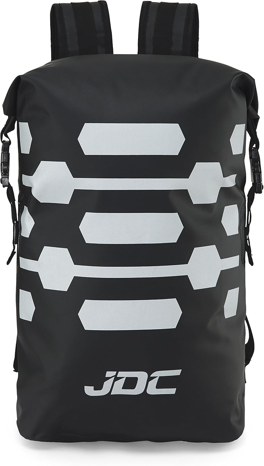 JDC Motorcycle Rucksack 100% Waterproof Dry Bag 30L - Reflector - Black