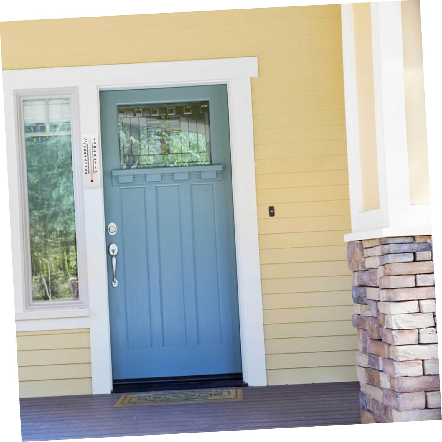 2Pcs Thermometer Key Hider Outdoor Wall-Mounted Hidden Key Holder Box for Indoor and Outdoor Use Plastic Decorative with Space-Saving Design image number 4