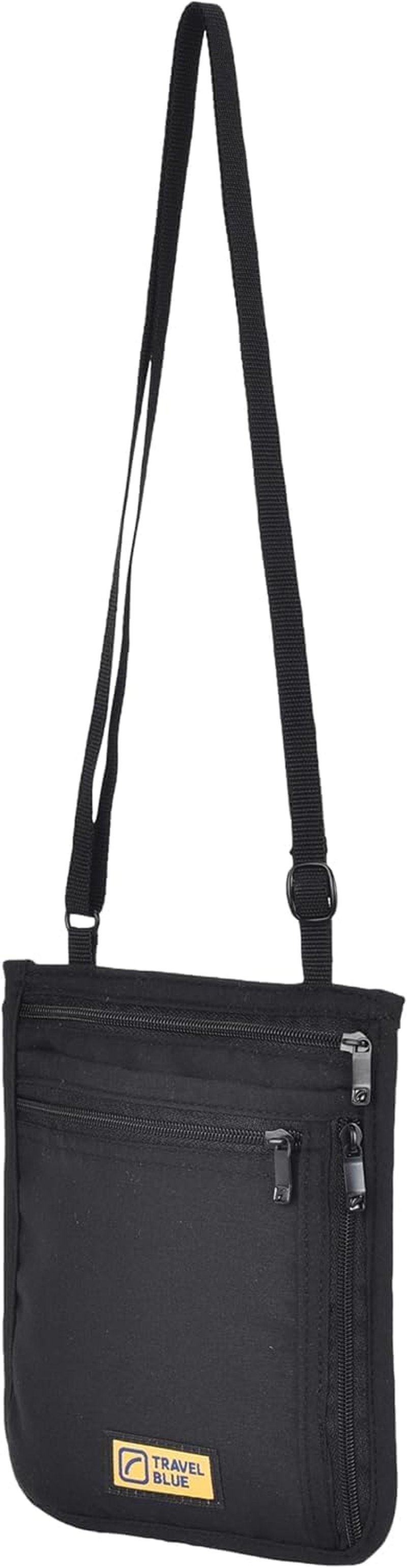 Travel Blue Neck Pouch for Men & Women (Ultraslim) - Black image number 4