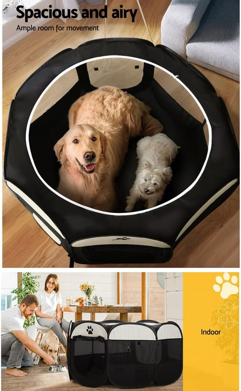I.Pet Pet 3XL Large 8 Panel Dog Playpen Rabbit Play Pen Playpens Fence Cage Cages Puppy Exercise Enclosure Crate Pets Barrier Portable Outdoor Indoor Run Gate Guinea Pig Heavy Panels Kennel image number 3