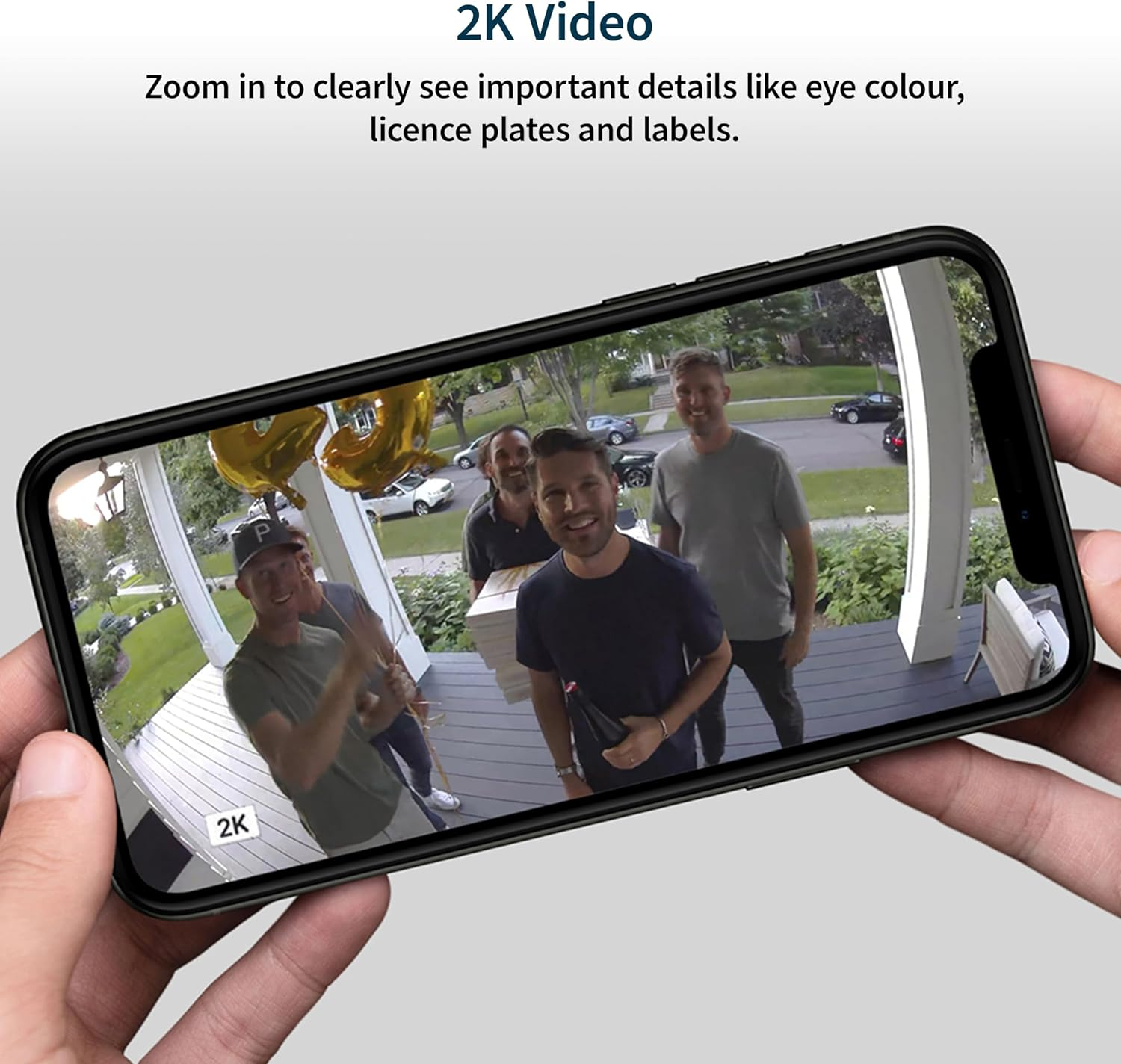 Arlo Essential 2K Outdoor Security Camera (2Nd Generation) &ndash; 4 Pack &ndash; Outdoor & Indoor Wireless Camera, Integrated Spotlight, Color Night Vision, DIY Setup, White &ndash; VMC3450 image number 5