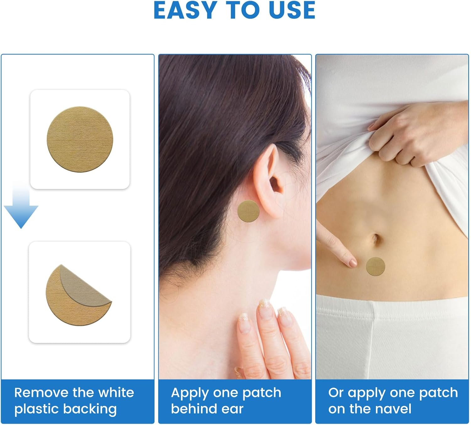 MQ 14Ct Motion Sickness Patch for Car and Boat Rides, Cruise and Airplane Trips - Relieves Nausea, Dizziness & Vomiting from Seasickness, Fast Acting and No Side Effects