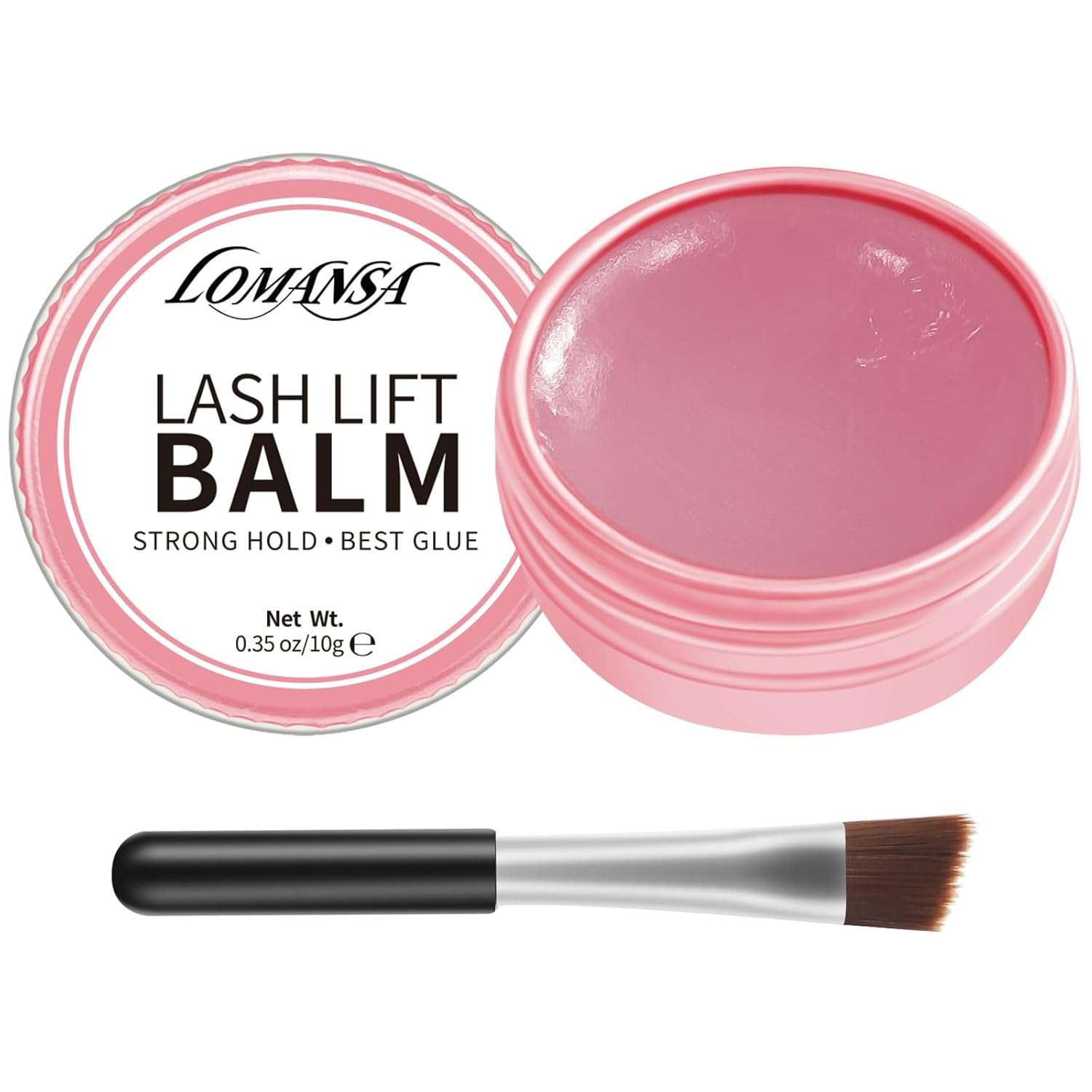 Lomansa Lash Lift Glue Eyelash Glue Balm Fruit Flavor 2 in 1 Lifting Curling Adhesive for Lash Perm Kit - Peach