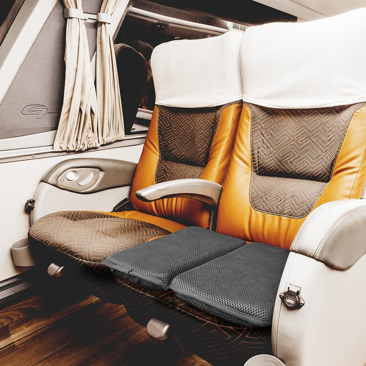 Small Foldable Seat Cushion 1.15-Inch Thick, Portable Gel Seat Cushion for Pressure Relief, Light Portable Seat Cushion for Travel Seat Cushion, Foldable for Easier Storage (Black) image number 5