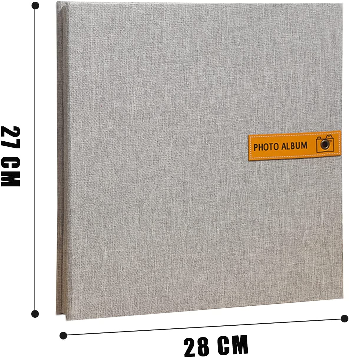 60 Pages Large Photo Album Self Adhesive 4&times;6 5&times;7 8&times;10 Inch Pictures DIY Scrapbook Magnetic Album for Family Wedding with Metal Pen, Grey image number 3