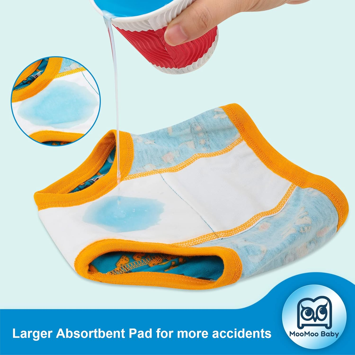 Moomoo Baby Potty Training Pants Absorbent Vehicle Training Pants for Toddler Boys 4 Packs 5T