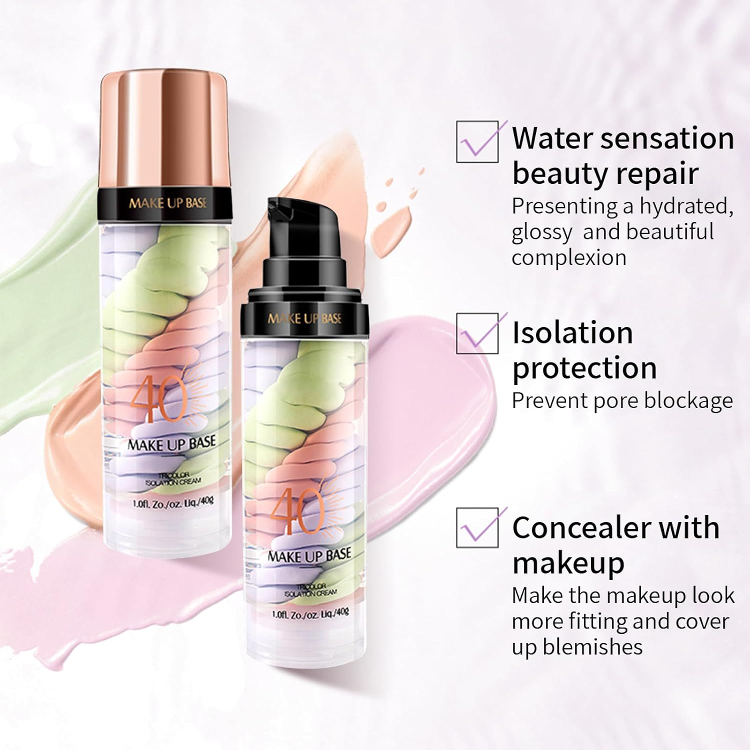 TBTFW 3 in 1 Primer for Face before Makeup, ​​One Step Color Corrector, Oil Control​​ Waterproof & Sweat-Proof​​, Suitable for All Skin Types image number 3