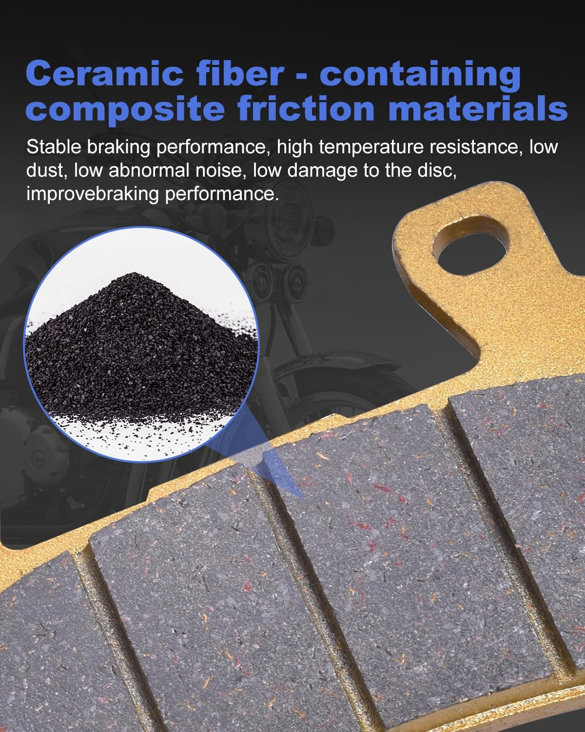 Brake Pads for Honda CBR600RR 2003-2004 CBR 600 F1 F2 F3 F4 F4I F5 F6 S/Port 1999-2007 CBR900RR Fire/Blade 1998-2003 CBR954 RR 2002-2003 CBR929 RR 2000-2001, 06455-MBW-E12 06435-MEE-016 image number 3