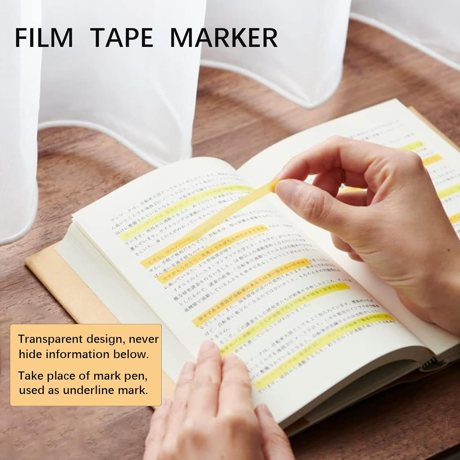 Transparent Sticky Tabs, Thin Index Highlighter Strips Tape, Annotation Page Markers, Scores-Marks, Book Marking Sticker for Office School Supplies (10 Pads X 300Pcs) image number 6