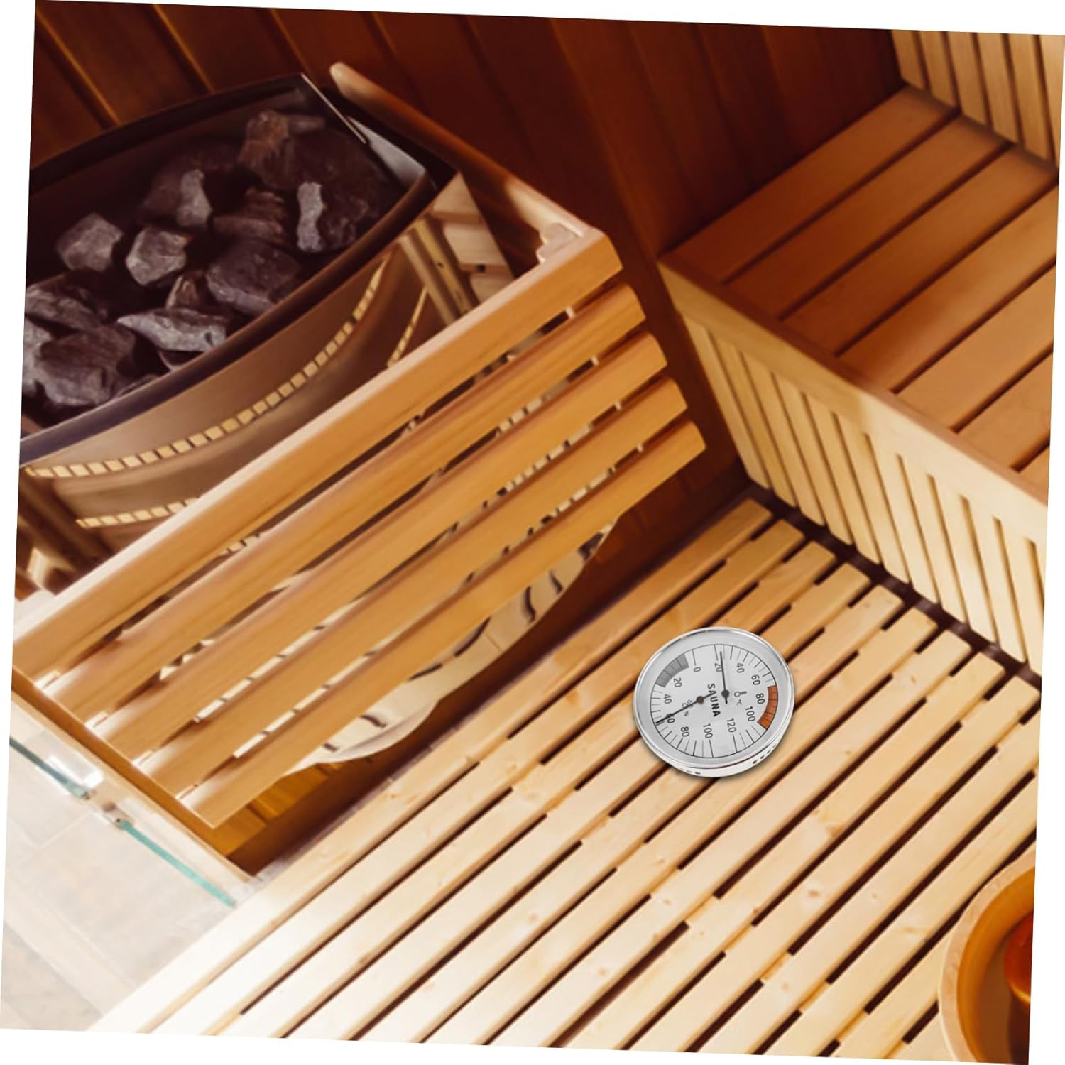 GALPADA Sauna Hygrothermograph Thermometer with High-Precision Sensor for Accurate Temperature and Humidity Measurement Heat Resistant Wall-Mounted Gauge for Indoor and Outdoor Use In image number 3