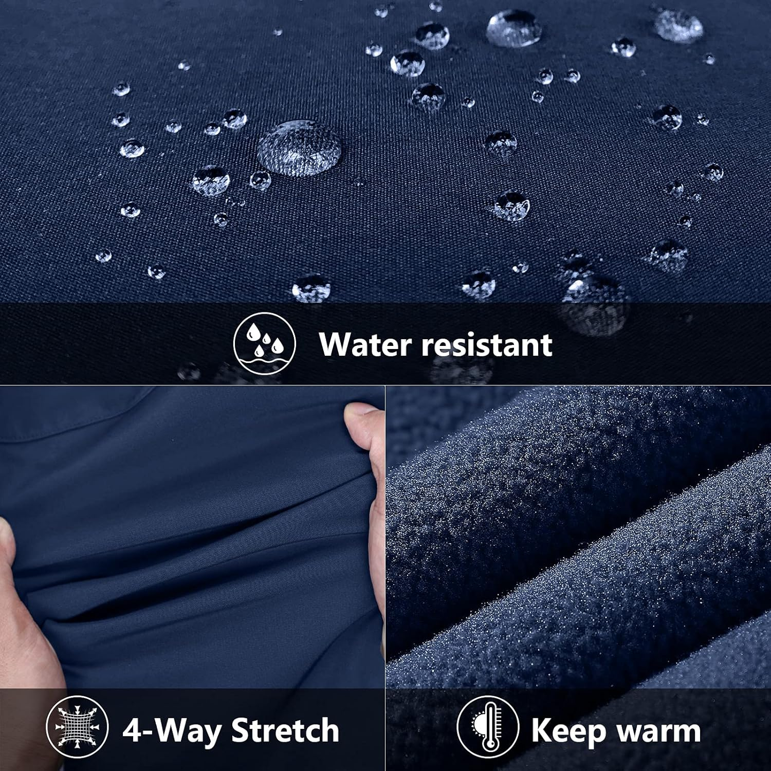 33,000Ft Women'S Running Vest Fleece Lined Zip up Windproof Lightweight Softshell Vests Outerwear for Golf Hiking Sports image number 5