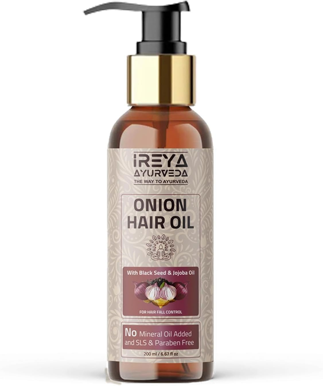 Onion Hair Oil Black Seed for Hair Growth | Red Onion Hair Oil with Jojoba Oil & Castor Oil 200Ml | No Minerals and Preservatives. image number 5
