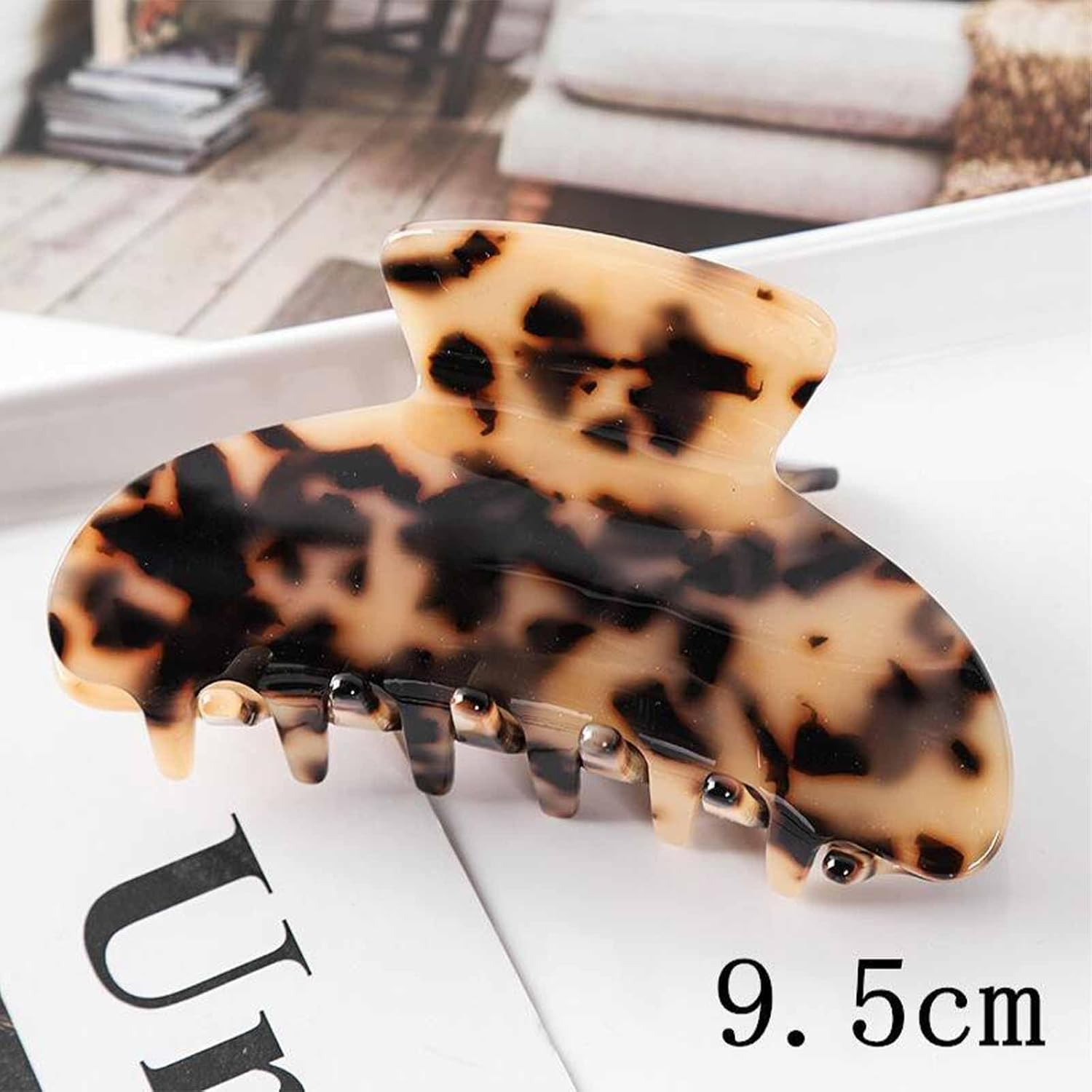 Pack of 2 Large Hair Clips Women'S Hair Clips Large Hair Clip Acetate Hair Claw Clip Hair Claws for Thick Thin Hair image number 4