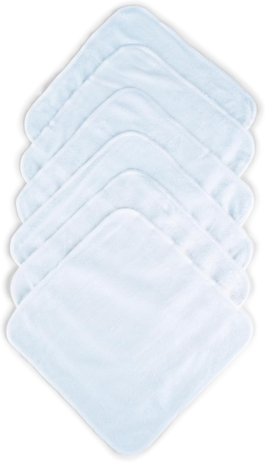 6-Pack Organic Bamboo Baby Wash Cloths - Ultra Soft Baby Face Washer, Newborn Bath Essential, Gentle Towel for Sensitive Skin - Super Absorbent Baby Washcloth for Everyday Use by Zoe Sage (Submarine) image number 3