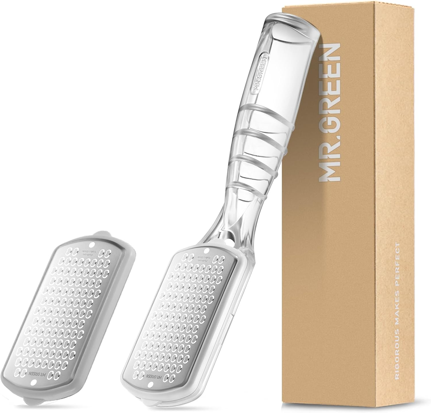 MR.GREEN Pedicure Tools Foot File Heels Rasps Callus Remover for Foot Scraper with Storage Box Stainless Steel File